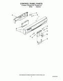 Part Location Diagram of WPW10175348 Whirlpool Control Panel with Overlay - White