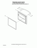 FREEZER DOOR PARTS Diagram and Parts List for KBLS20EVMS2  KitchenAid Refrigerator