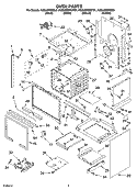 OVEN PARTS Diagram and Parts List for KGSA906PBL01  KitchenAid Range