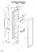 FREEZER DOOR Diagram and Parts List for 4KSRS27QAA01  KitchenAid Refrigerator