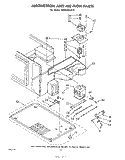 MAGNETRON AND AIRFLOW Diagram and Parts List for MW830EXP0  Whirlpool Microwave
