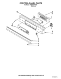 CONTROL PANEL PARTS Diagram and Parts List for KERS807SSS05  KitchenAid Range
