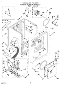 CABINET Diagram and Parts List for RGL4622DL1  Roper Dryer
