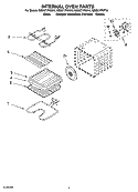 INTERNAL OVEN PARTS Diagram and Parts List for GBD277PDT10  Whirlpool Wall Oven