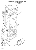 REFRIGERATOR LINER PARTS Diagram and Parts List for BRS70DBANA00  Whirlpool Refrigerator