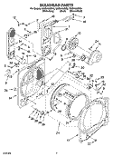 BULKHEAD PARTS Diagram and Parts List for WGD6400SB0  Whirlpool Dryer