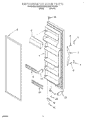 REFRIGERATOR DOOR Diagram and Parts List for ED22TEXHW00  Whirlpool Refrigerator