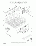UPPER RACK AND TRACK PARTS Diagram and Parts List for KUDE45CVBL3  KitchenAid Dishwasher