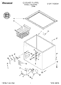 SECTION Diagram and Parts List for TCF0510GW01  Whirlpool Freezer