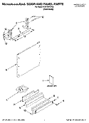 DOOR AND PANEL PARTS Diagram and Parts List for KUDT03FTPA3  KitchenAid Dishwasher