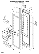 Part Location Diagram of 2222477 Whirlpool Shelf, Door