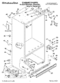 CABINET PARTS Diagram and Parts List for KBRV36FPM01  KitchenAid Refrigerator
