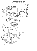 MACHINE BASE PARTS Diagram and Parts List for LTG6234DT4  Whirlpool Washer Dryer Combo