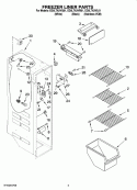 FREEZER LINER PARTS Diagram and Parts List for ED5LTAXVL01  Whirlpool Refrigerator