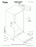 CABINET PARTS Diagram and Parts List for EV200NZTQ00  Whirlpool Freezer