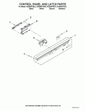 CONTROL PANEL AND LATCH PARTS Diagram and Parts List for KUDE40FXSS2  KitchenAid Dishwasher
