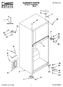 CABINET PARTS Diagram and Parts List for TT18SKXRD00  Estate Refrigerator