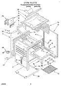 OVEN Diagram and Parts List for SF314PEAN0  Whirlpool Range