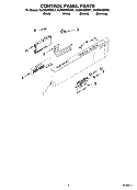 CONTROL PANEL PARTS Diagram and Parts List for KUDP02SRSS1  KitchenAid Dishwasher