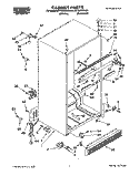 CABINET Diagram and Parts List for RT18HKXAW01  Roper Refrigerator