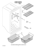 LINER PARTS Diagram and Parts List for EV250NXTQ02  Whirlpool Freezer