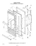 DOOR Diagram and Parts List for KLFF15MSWH10  KitchenAid Freezer