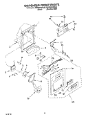 DISPENSER FRONT Diagram and Parts List for KSRS25FKBL02  KitchenAid Refrigerator