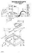 MACHINE BASE PARTS Diagram and Parts List for 7MLSR8523MT0  Whirlpool Washer