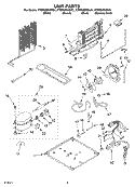 UNIT PARTS Diagram and Parts List for KTRP22EKBL01  KitchenAid Refrigerator
