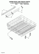UPPER RACK AND TRACK PARTS Diagram and Parts List for GU2275XTVQ0  Whirlpool Dishwasher