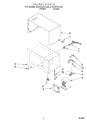 CABINET Diagram and Parts List for MG3090XAB0  Whirlpool Microwave