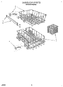 DISHRACK Diagram and Parts List for WU0800B  Roper Dishwasher