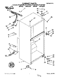 CABINET Diagram and Parts List for ET14JMXAN02  Whirlpool Refrigerator