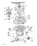 PUMP AND MOTOR Diagram and Parts List for KPDI620T5  KitchenAid Dishwasher