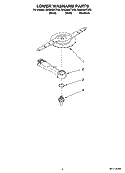 LOWER WASHARM PARTS Diagram and Parts List for GU2200XTSB3  Whirlpool Dishwasher