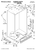 CABINET PARTS Diagram and Parts List for KSSP48QTS00  KitchenAid Refrigerator