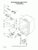 REFRIGERATOR LINER PARTS Diagram and Parts List for KBFS25EWBL2  KitchenAid Refrigerator