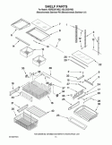 SHELF PARTS Diagram and Parts List for KBLS20EVMS2  KitchenAid Refrigerator