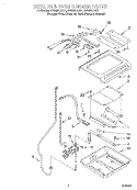 BROILER AND OVEN BURNER Diagram and Parts List for GW395LEGZ1  Whirlpool Range