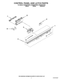 CONTROL PANEL AND LATCH PARTS Diagram and Parts List for KUDS35FXSS8  KitchenAid Dishwasher