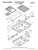COOKTOP PARTS Diagram and Parts List for KGRS807SSS03  KitchenAid Range
