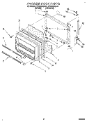 FREEZER DOOR Diagram and Parts List for RT18BMXBL01  Roper Refrigerator