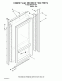 CABINET AND BREAKER TRIM PARTS Diagram and Parts List for KBLC36FTS04  KitchenAid Refrigerator