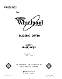 SECTION Diagram and Parts List for LE6685XPW0  Whirlpool Dryer