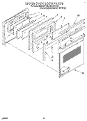 UPPER OVEN DOOR Diagram and Parts List for RB270PXYB3  Whirlpool Wall Oven