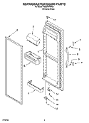 REFRIGERATOR DOOR PARTS Diagram and Parts List for TS25AGXRD00  Estate Refrigerator