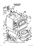 CABINET PARTS Diagram and Parts List for LE9500XTN1  Whirlpool Dryer
