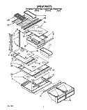SHELF Diagram and Parts List for ET20PKXYN02  Whirlpool Refrigerator