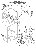 LINER PARTS Diagram and Parts List for ET8MHKXMB01  Whirlpool Refrigerator
