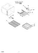 OVEN PARTS Diagram and Parts List for GJP84801  Whirlpool Range